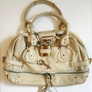 Chloe Paddington Lock Leather Satchel Bag
